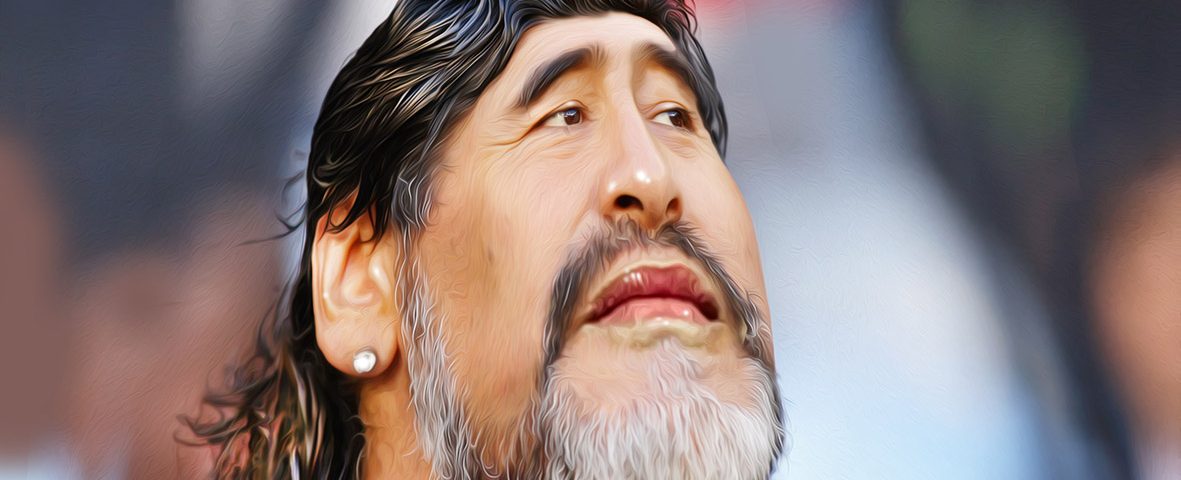 CAPE TOWN, SOUTH AFRICA - JULY 03:  Diego Maradona head coach of Argentina looks on prior to the 2010 FIFA World Cup South Africa Quarter Final match between Argentina and Germany at Green Point Stadium on July 3, 2010 in Cape Town, South Africa.  (Photo by Cameron Spencer/Getty Images) *** Local Caption *** Diego Maradona