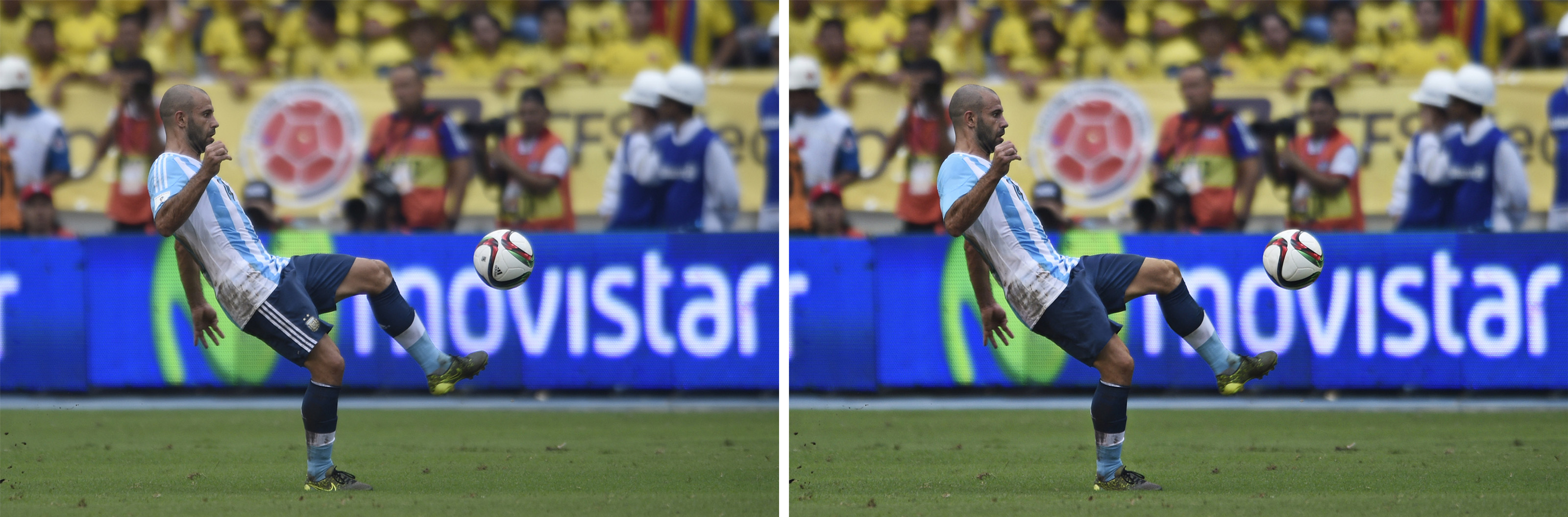 14-11-15 BARRANQUILLA COLOMBIA: ELIMINATORIAS  RUSIA 2018. FECHA 4.
COLOMBIA VS ARGENTINA.
FOTO: GUSTAVO GARELLO - FTP CLARIN -